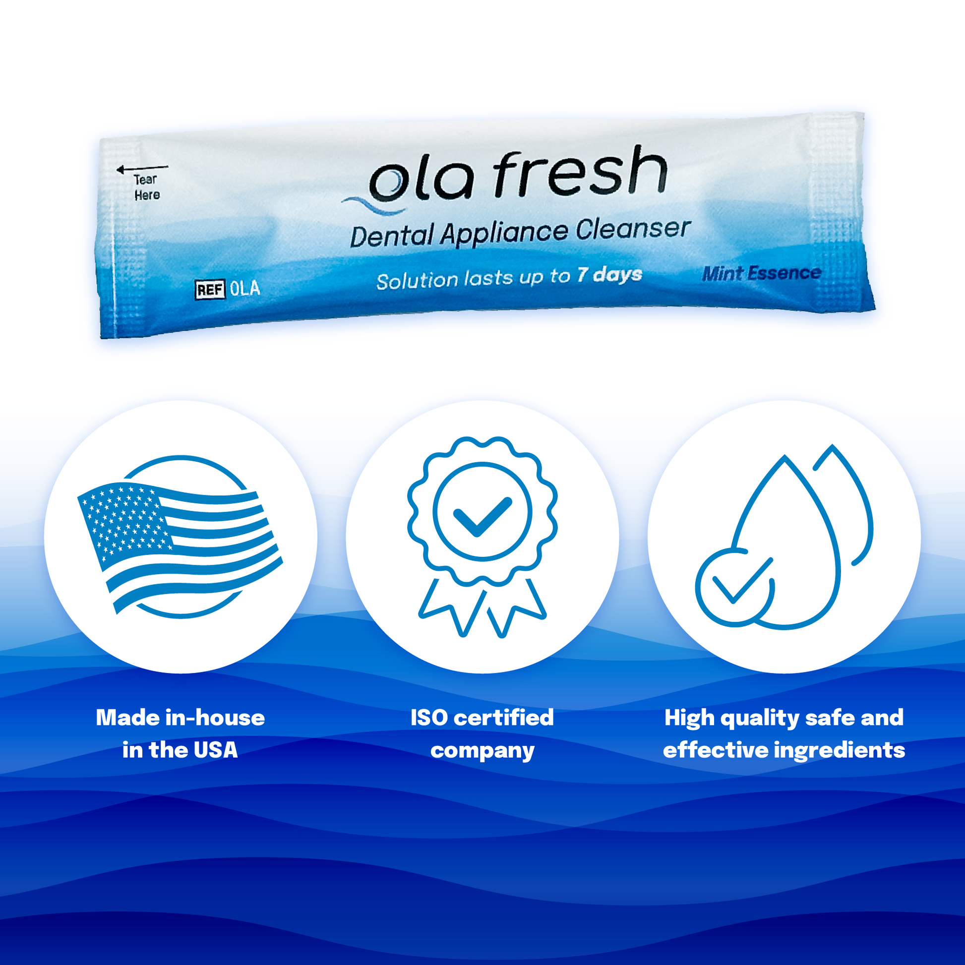 Ola Fresh Non Abrasive Dental Appliance Cleaner