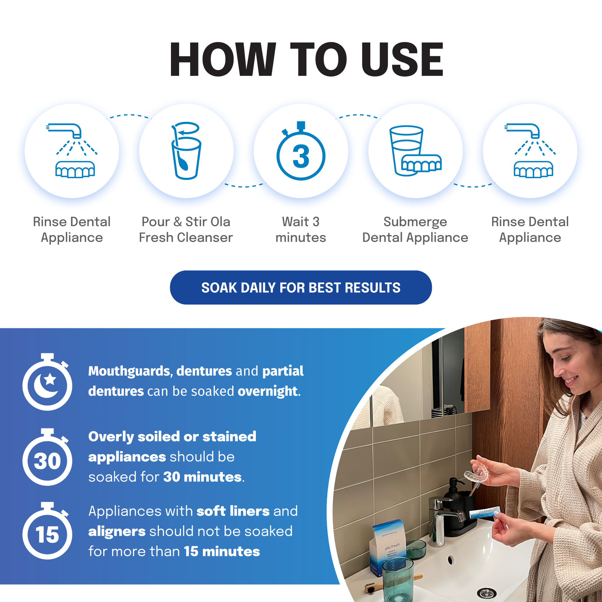 Ola Fresh Dental Appliance Cleaner