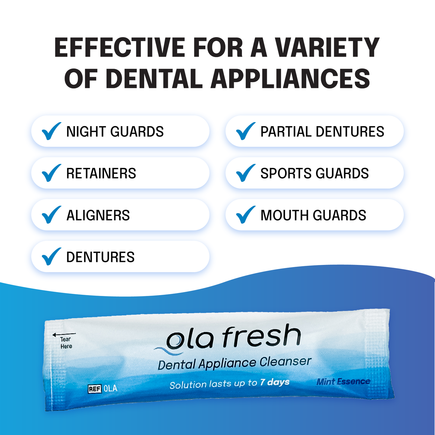 Ola Fresh Non Abrasive Dental Appliance Cleaner