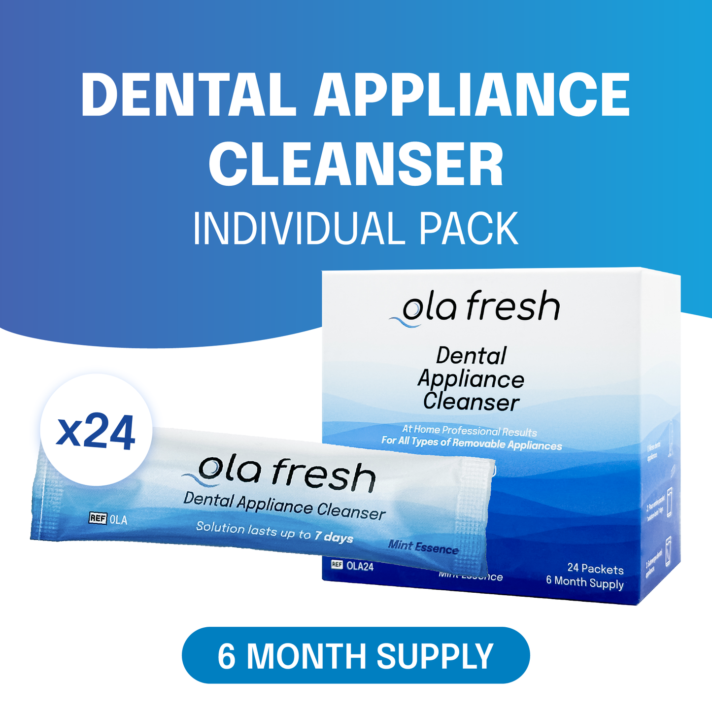 Ola Fresh Non Abrasive Dental Appliance Cleaner